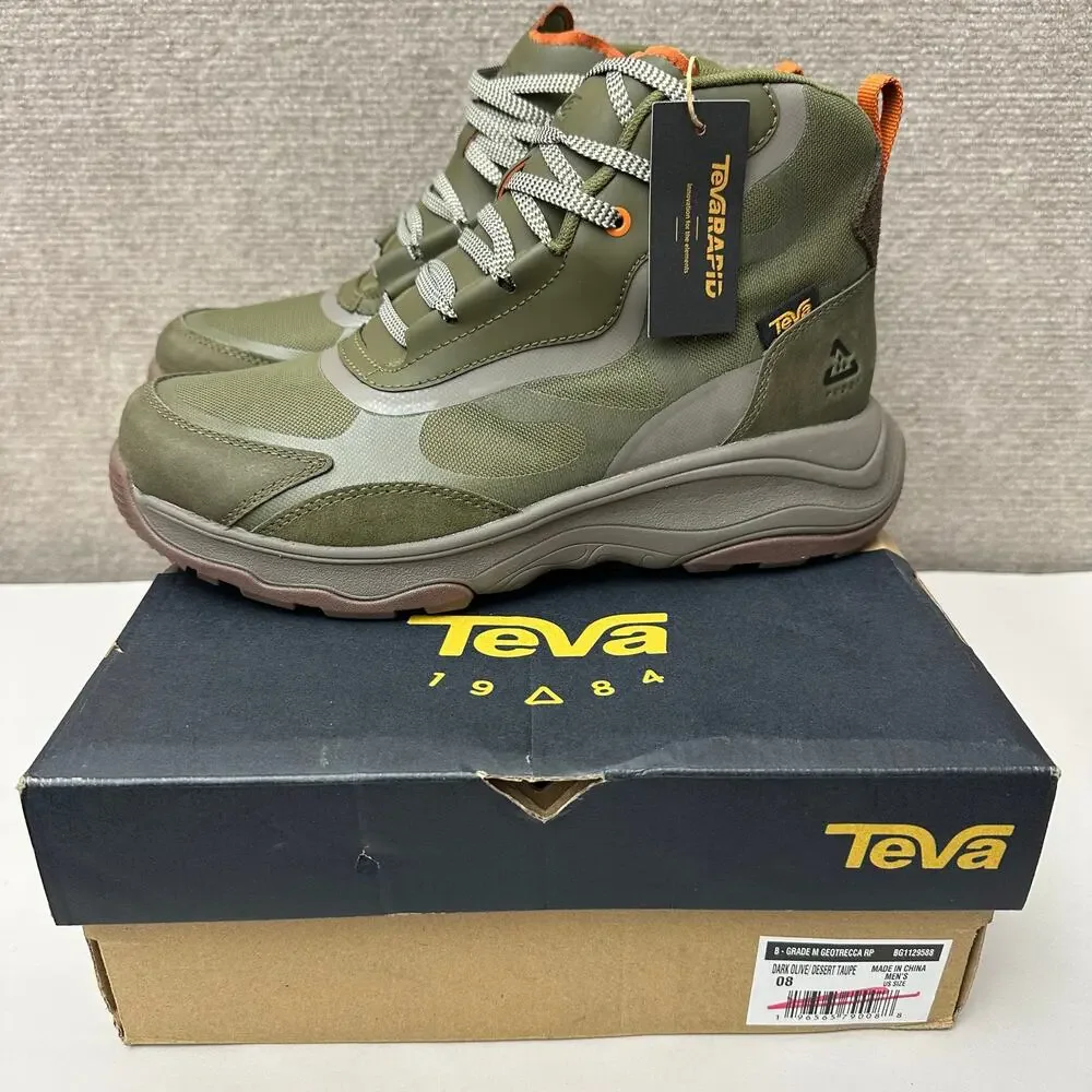 Teva Geotrecca RP Waterproof Trail Hiker Boots Dark Olive Desert Taupe Men’s 8